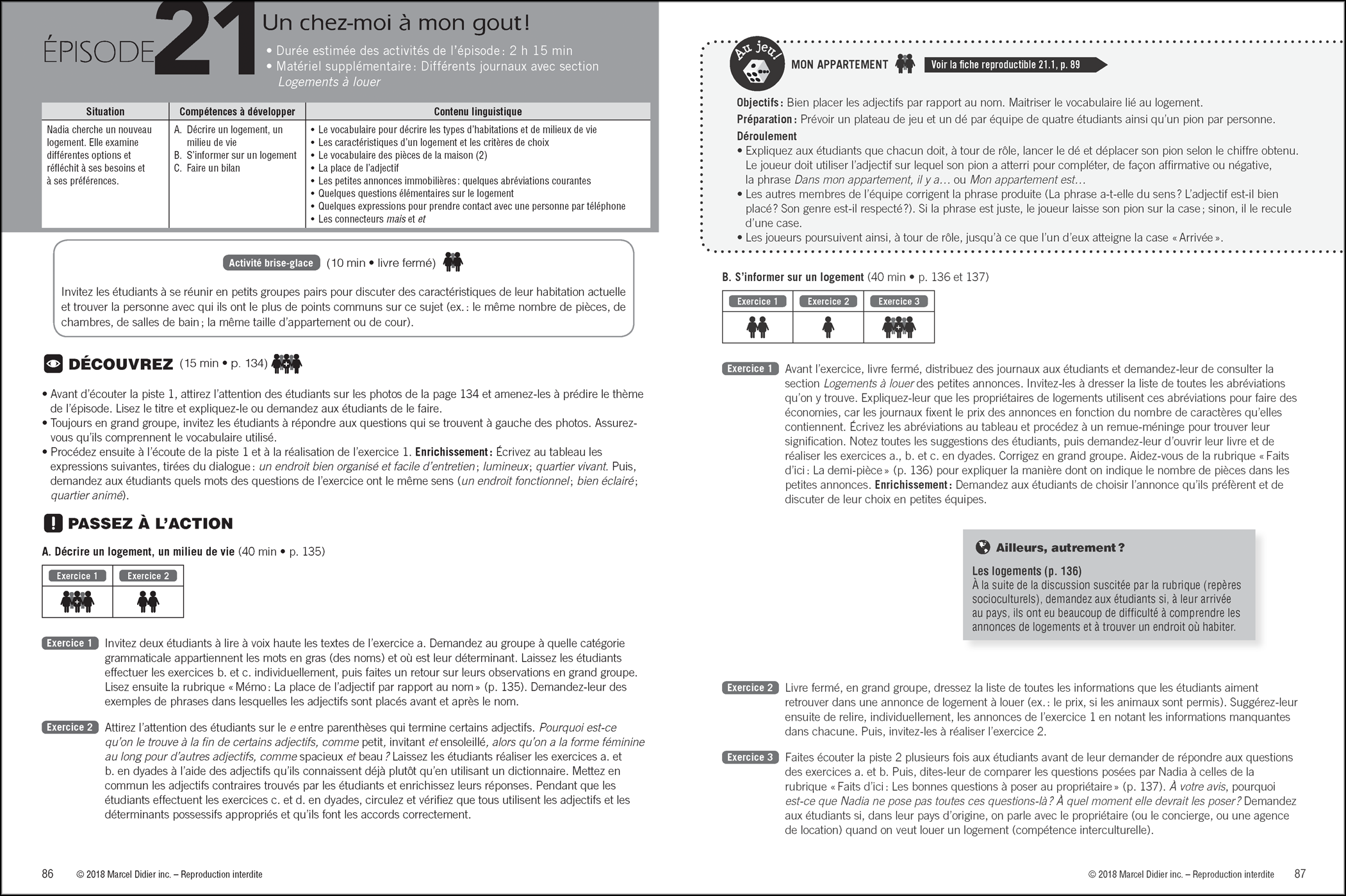 Par ici Guide d'exploitation pédagogique, Niveau A2 / 34 Éditions MD Par ici Guide d'exploitation pédagogique, Niveau A2 / 34 Éditions MD