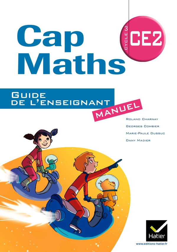 Couverture de Cap Maths CE2- Guide de l'enseignant (version manuel) et Cahier de Géométrie-Mesure