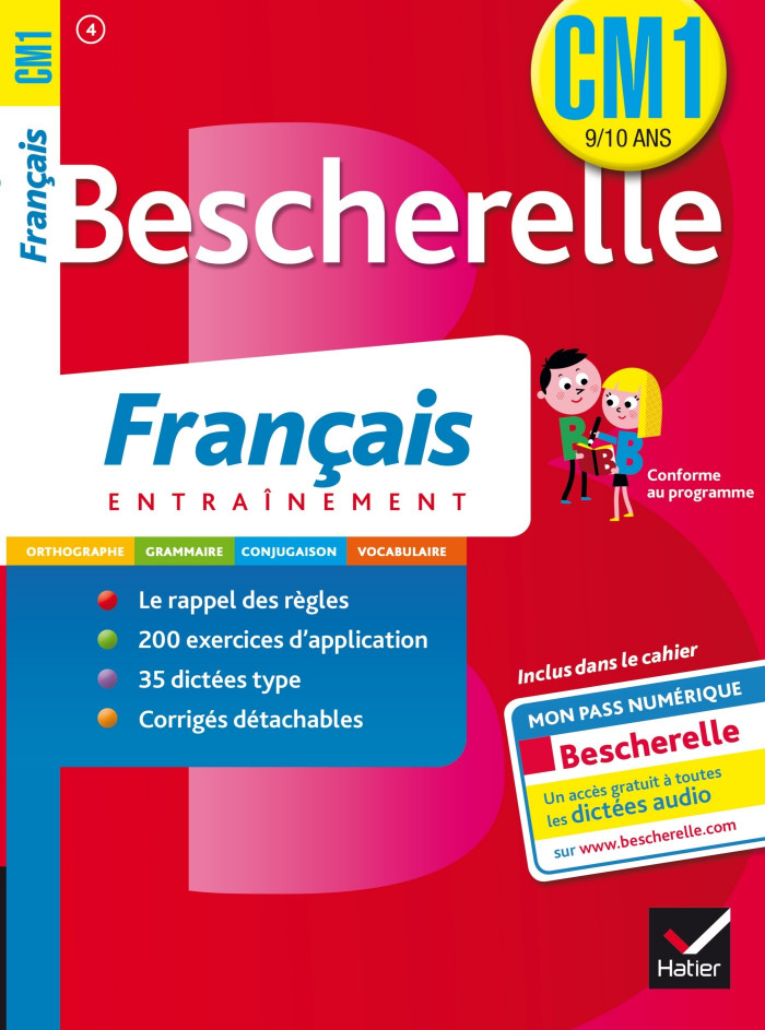 Couverture de Bescherelle - Cahier : Français, CM1