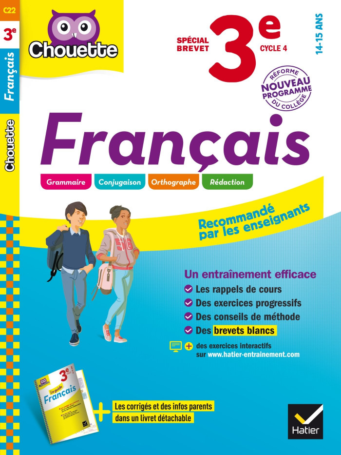 Couverture de Chouette : Français, 3e (14-15 ans)