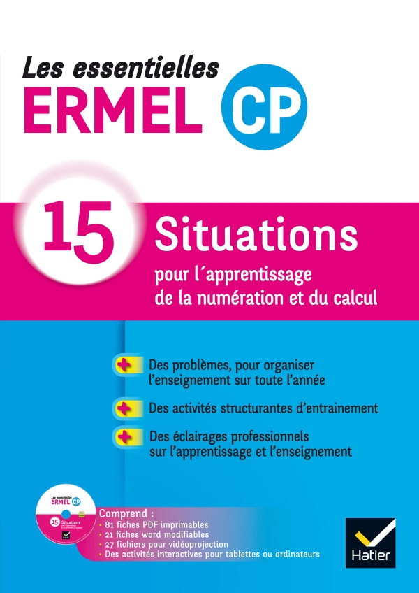 Couverture de Ermel Maths : 15 situations pour l'apprentissage , CP