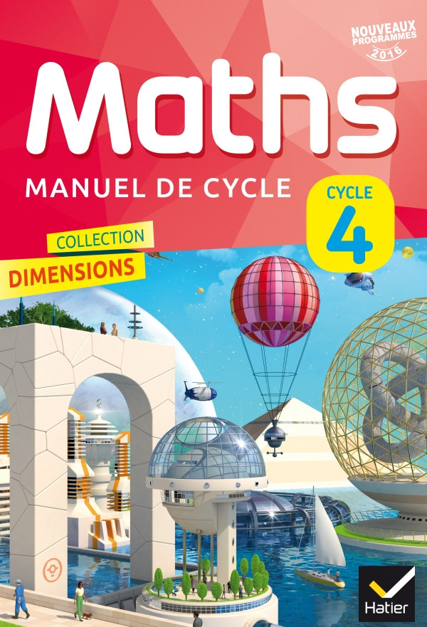 Couverture de Dimensions Maths : Manuel de cycle, Cycle 4
