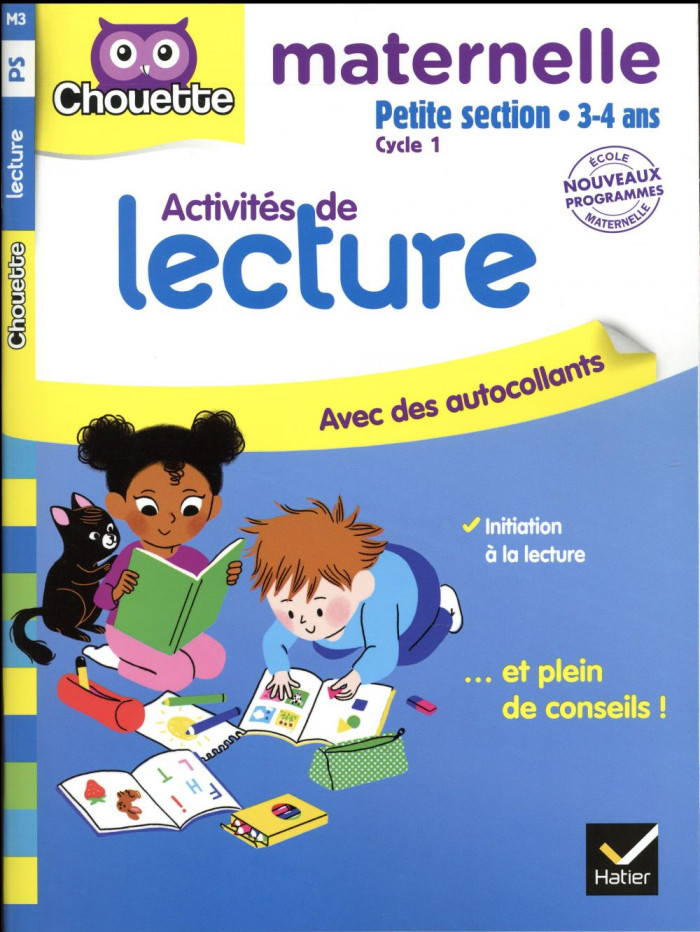 Couverture de Chouette Maternelle : Lecture, PS (3-4 ans)