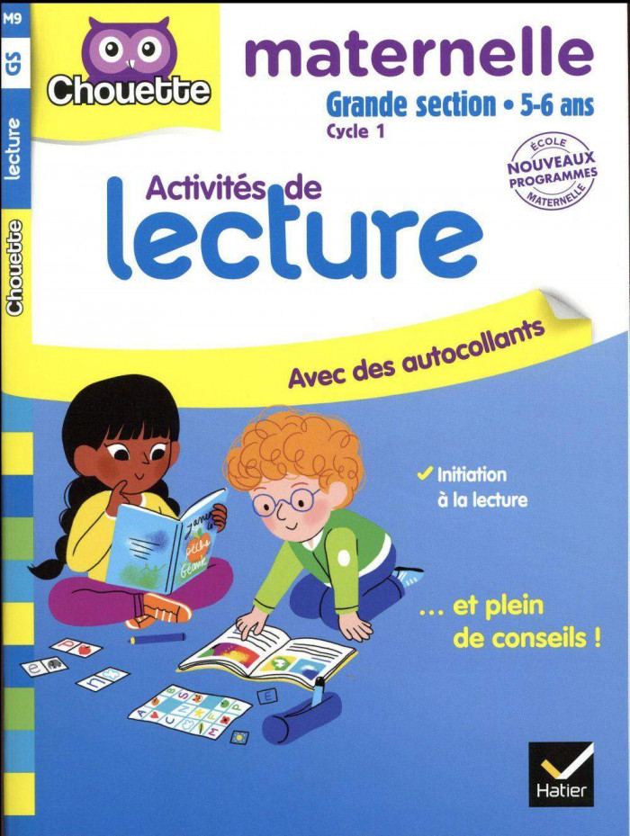 Couverture de Chouette Maternelle : Lecture, GS (5-6 ans)