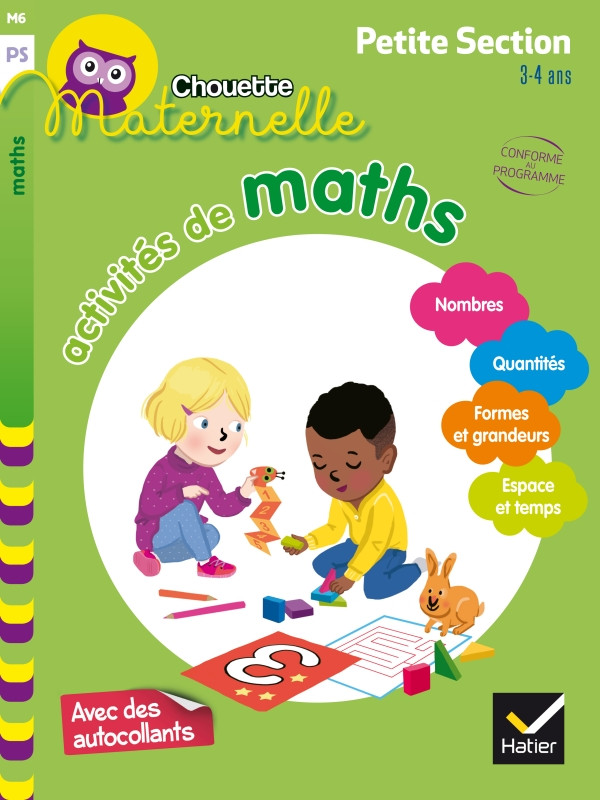 Couverture de Chouette maternelle activités de maths Petite Section