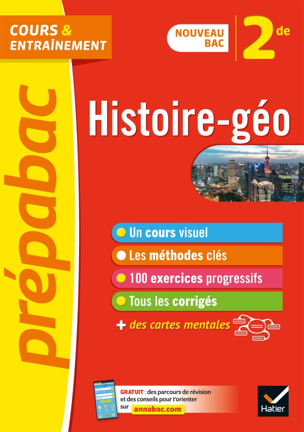 Couverture de Prépabac - Cours & entraînement: Histoire-géographie 2de