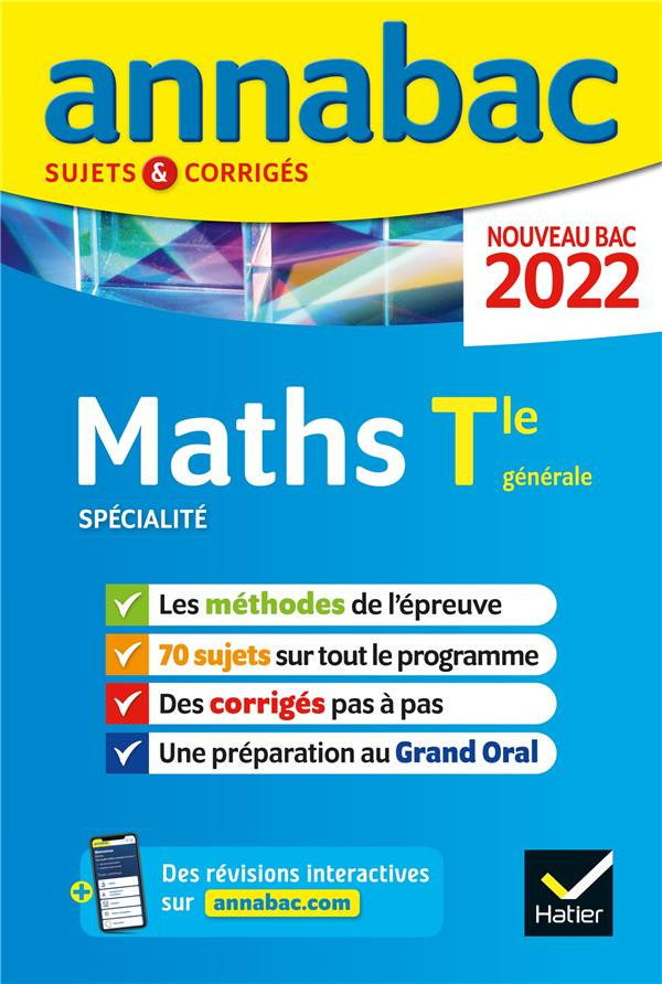 Couverture de Annabac 2022 : Maths Tle générale