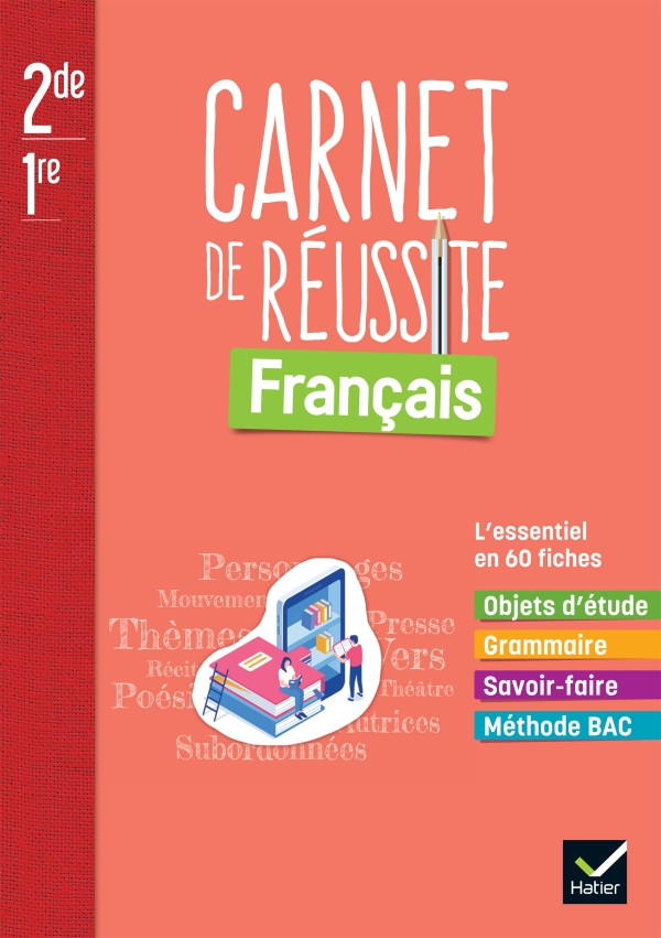 Couverture de Mon carnet de réussite Français 2de -1re- Carnet élève
