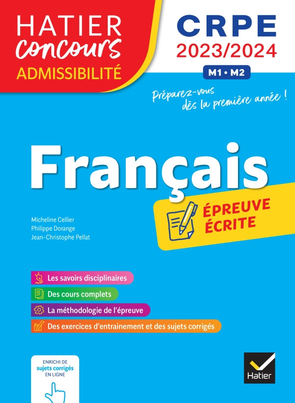 Couverture de Français - CRPE 2023 - Épreuve écrite d'admissibilité